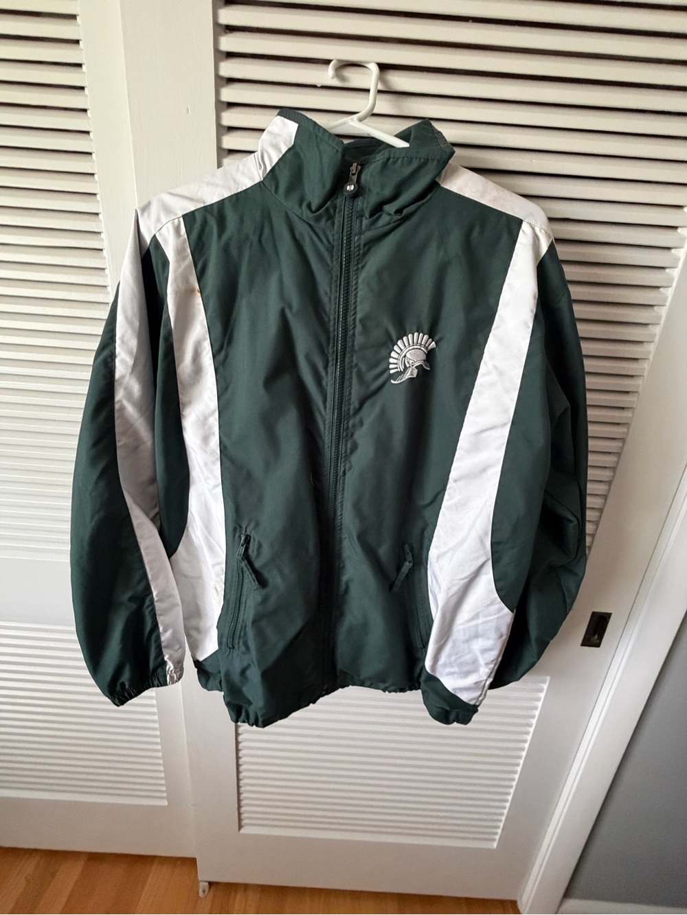 Holloway Dark Green and White Men's Sport Zip Jacket